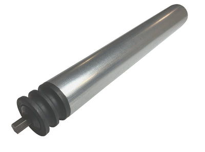 ***OBSOLETE USE 20560-051792-1800***18IN BF CCW ONE-WAY ROLLER, 1.9" OD, 16GA, GALVANIZED, 7/16" HEX SHAFT, SPRING LOADED, 2G OBELT CART